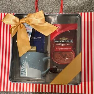 Holiday Hot Cocoa Gift Set with Blue Mug